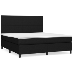 Giroletto a Molle con Materasso Nero 160x200 cm in Tessuto