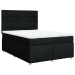 Giroletto a Molle con Materasso Nero 160x200 cm in Tessuto