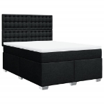 Giroletto a Molle con Materasso Nero 160x200 cm in Tessuto