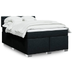 Giroletto a Molle con Materasso Nero 160x200 cm in Tessuto