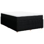 Giroletto a Molle con Materasso Nero 160x200 cm in Tessuto