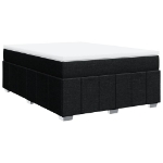 Giroletto a Molle con Materasso Nero 160x200 cm in Tessuto
