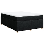 Giroletto a Molle con Materasso Nero 160x200 cm in Tessuto