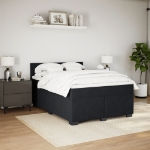Giroletto a Molle con Materasso Nero 160x200 cm in Velluto