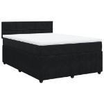 Giroletto a Molle con Materasso Nero 160x200 cm in Velluto