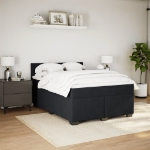 Giroletto a Molle con Materasso Nero 160x200 cm in Velluto