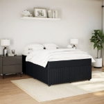 Giroletto a Molle con Materasso Nero 160x200 cm in Velluto