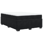 Giroletto a Molle con Materasso Nero 160x200 cm in Velluto
