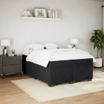 Giroletto a Molle con Materasso Nero 160x200 cm in Velluto