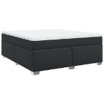 Giroletto a Molle con Materasso Nero 180x200 cm in Similpelle