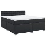 Giroletto a Molle con Materasso Nero 180x200 cm in Similpelle