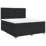 Giroletto a Molle con Materasso Nero 180x200 cm in Similpelle