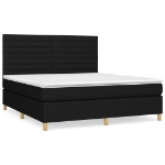 Giroletto a Molle con Materasso Nero 180x200 cm in Tessuto