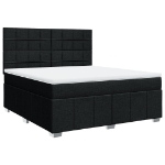 Giroletto a Molle con Materasso Nero 180x200 cm in Tessuto
