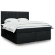 Giroletto a Molle con Materasso Nero 180x200 cm in Tessuto