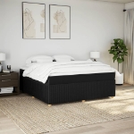 Giroletto a Molle con Materasso Nero 180x200 cm in Tessuto