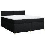 Giroletto a Molle con Materasso Nero 180x200 cm in Tessuto