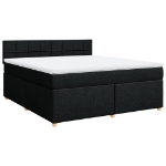Giroletto a Molle con Materasso Nero 180x200 cm in Tessuto