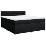 Giroletto a Molle con Materasso Nero 180x200 cm in Tessuto