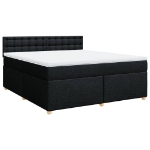 Giroletto a Molle con Materasso Nero 180x200 cm in Tessuto