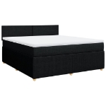 Giroletto a Molle con Materasso Nero 180x200 cm in Tessuto