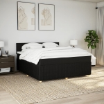 Giroletto a Molle con Materasso Nero 180x200 cm in Tessuto
