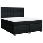 Giroletto a Molle con Materasso Nero 180x200 cm in Tessuto