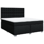 Giroletto a Molle con Materasso Nero 180x200 cm in Tessuto