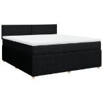 Giroletto a Molle con Materasso Nero 180x200 cm in Tessuto