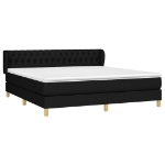 Giroletto a Molle con Materasso Nero 180x200 cm in Tessuto
