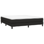 Giroletto a Molle con Materasso Nero 180x200 cm in Tessuto
