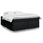 Giroletto a Molle con Materasso Nero 180x200 cm in Tessuto
