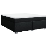 Giroletto a Molle con Materasso Nero 180x200 cm in Tessuto