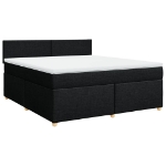 Giroletto a Molle con Materasso Nero 180x200 cm in Tessuto