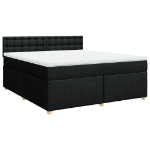 Giroletto a Molle con Materasso Nero 180x200 cm in Tessuto