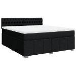 Giroletto a Molle con Materasso Nero 180x200 cm in Tessuto