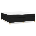 Giroletto a Molle con Materasso Nero 180x200 cm in Tessuto
