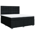 Giroletto a Molle con Materasso Nero 180x200 cm in Tessuto