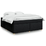 Giroletto a Molle con Materasso Nero 180x200 cm in Tessuto