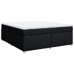 Giroletto a Molle con Materasso Nero 180x200 cm in Tessuto