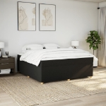 Giroletto a Molle con Materasso Nero 180x200 cm in Tessuto