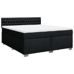 Giroletto a Molle con Materasso Nero 180x200 cm in Tessuto