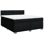 Giroletto a Molle con Materasso Nero 180x200 cm in Tessuto