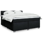 Giroletto a Molle con Materasso Nero 180x200 cm in Tessuto