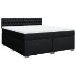 Giroletto a Molle con Materasso Nero 180x200 cm in Tessuto