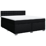 Giroletto a Molle con Materasso Nero 180x200 cm in Tessuto
