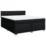 Giroletto a Molle con Materasso Nero 180x200 cm in Tessuto