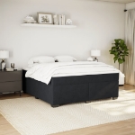 Giroletto a Molle con Materasso Nero 180x200 cm in Velluto