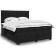 Giroletto a Molle con Materasso Nero 180x200 cm in Velluto