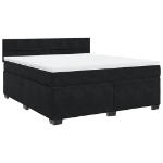 Giroletto a Molle con Materasso Nero 180x200 cm in Velluto
